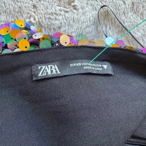 Zara Sequin Party Cocktail Tank size XS - Picture 3 of 3